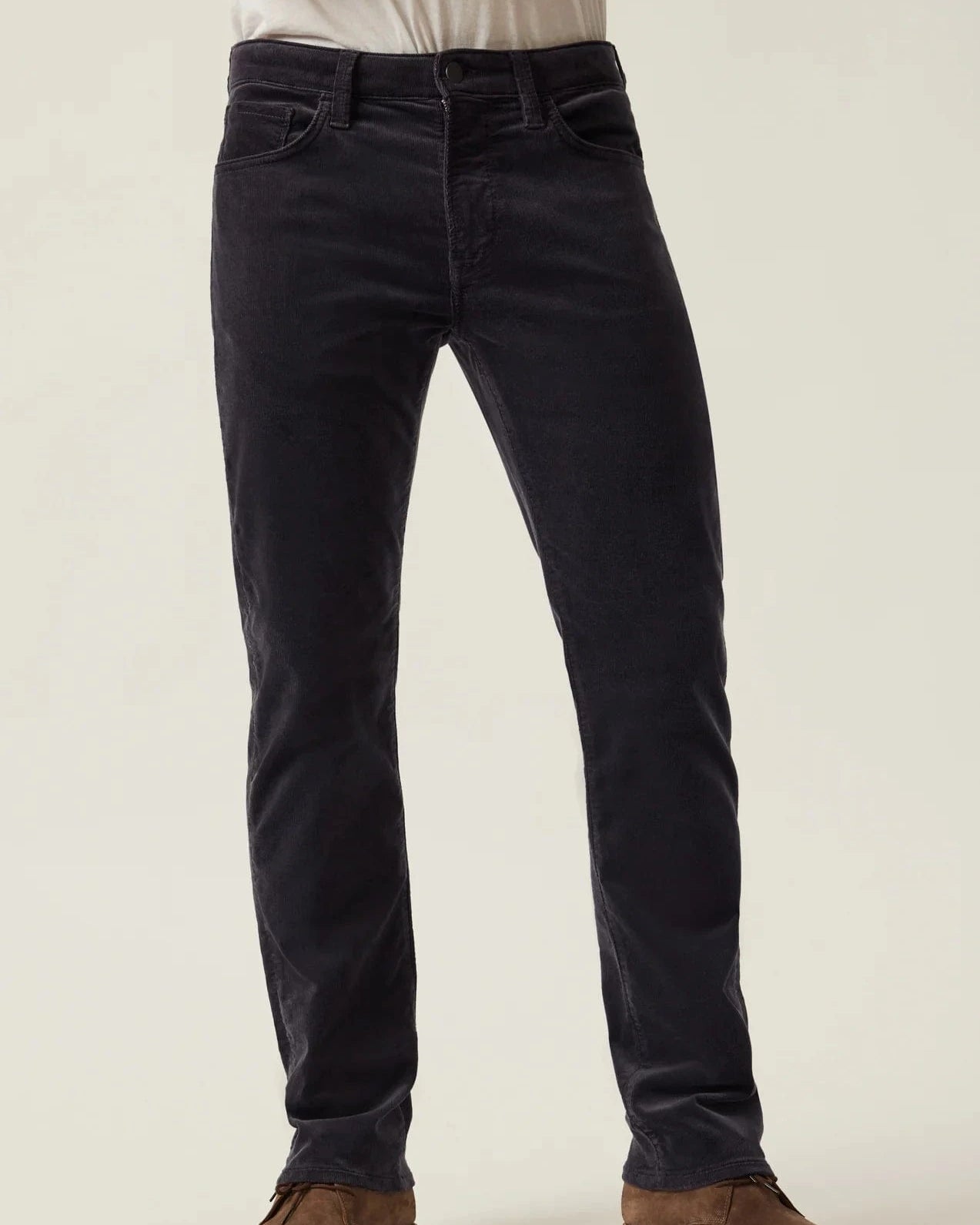 34 Heritage 5-Pockets Courage Straight Leg Pants in Charcoal Cord