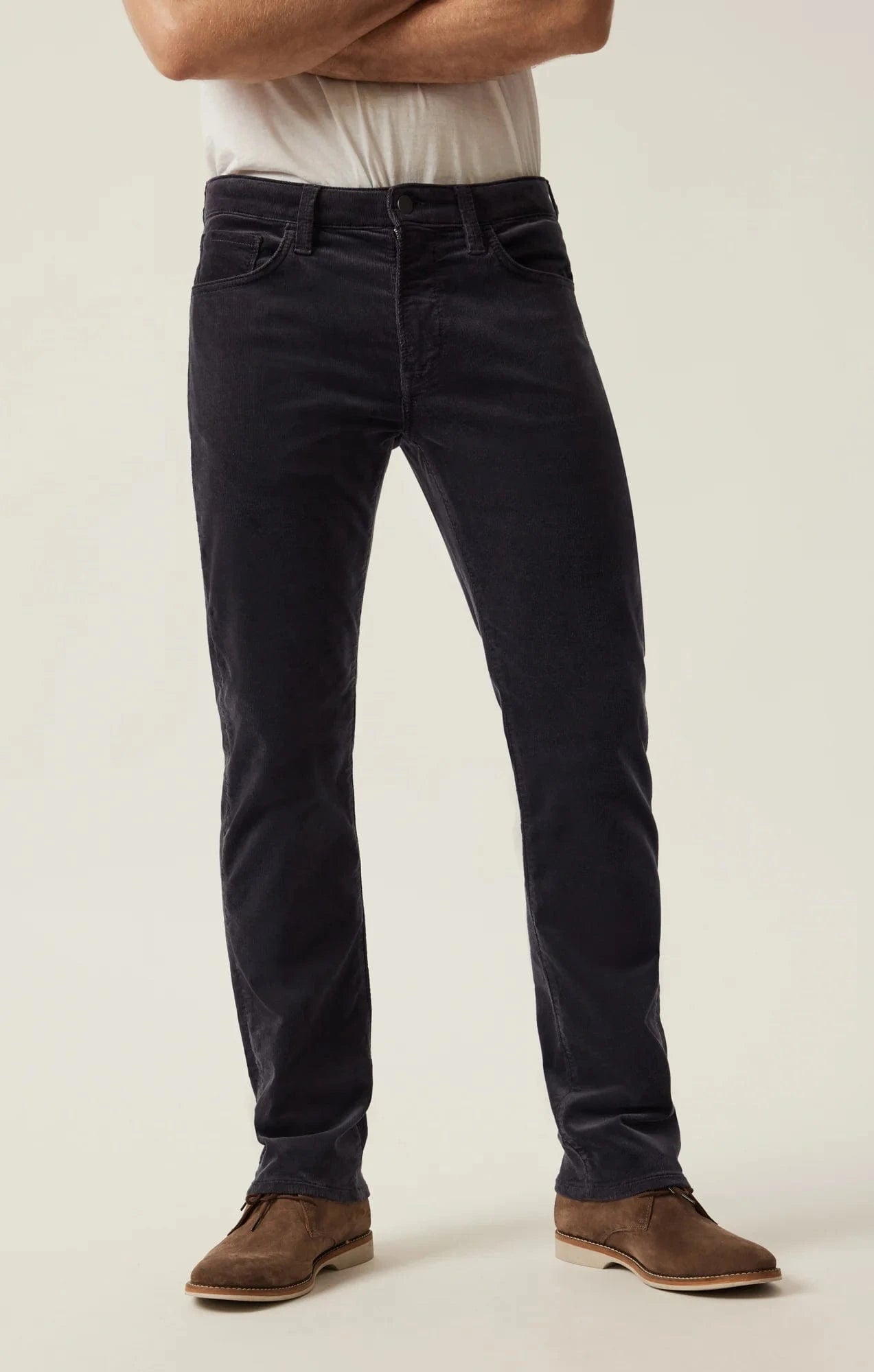34 Heritage 5-Pockets Courage Straight Leg Pants in Charcoal Cord