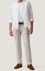 34 Heritage 5-Pockets Courage Straight Leg Pants in Cream Cross Twill