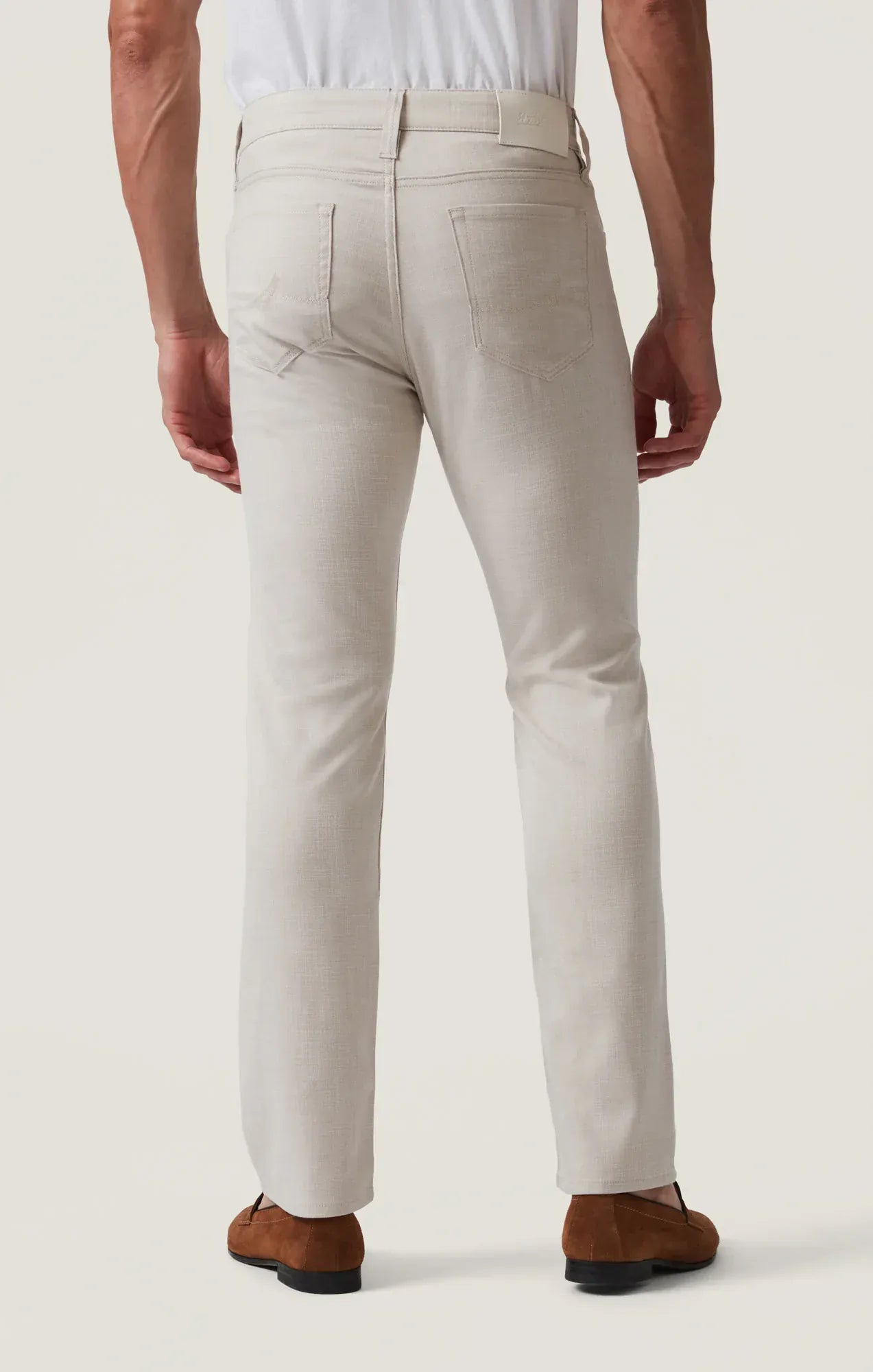 34 Heritage 5-Pockets Courage Straight Leg Pants in Cream Cross Twill