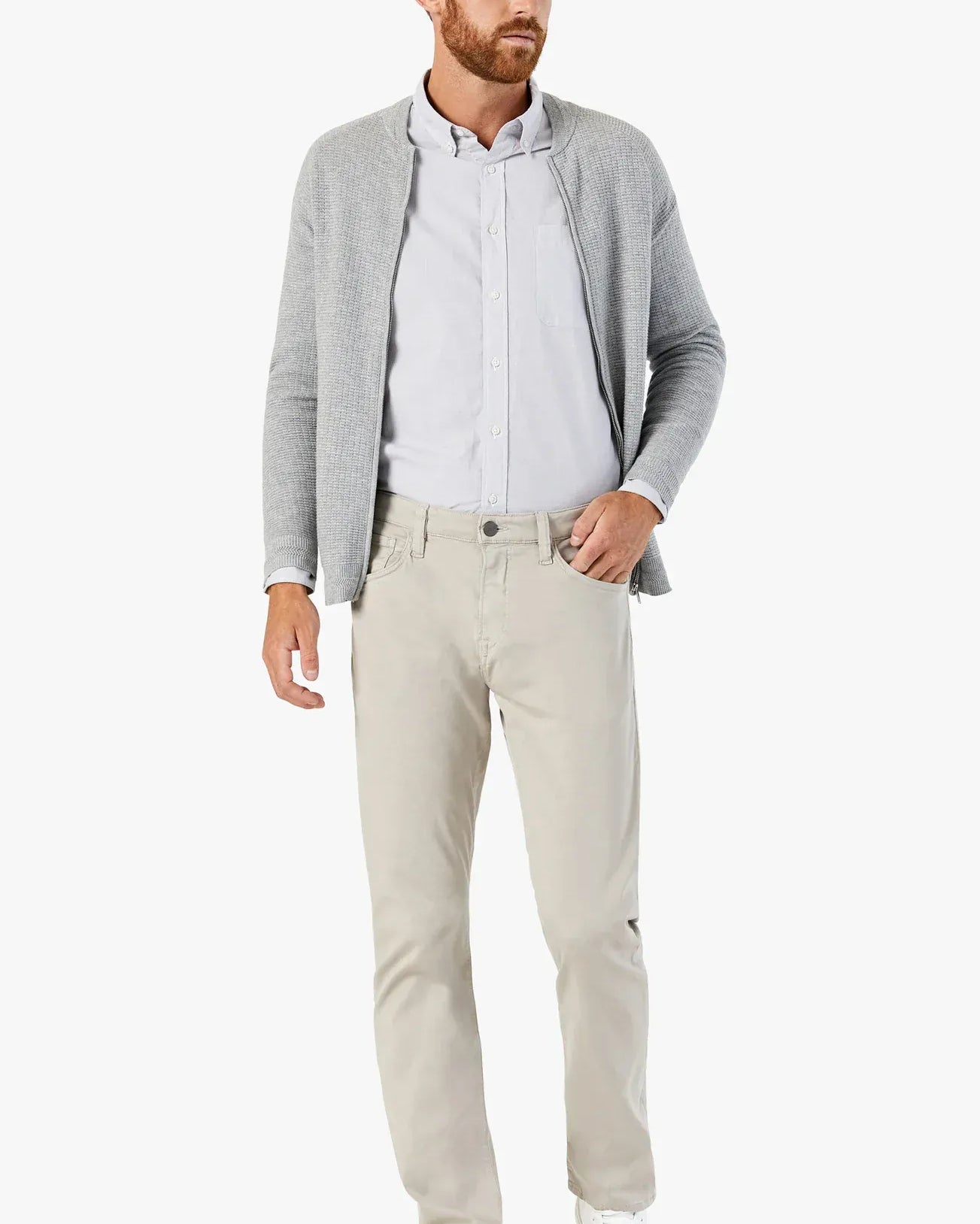 34 Heritage 5-Pockets Courage Straight Leg Pants In Dawn Twill