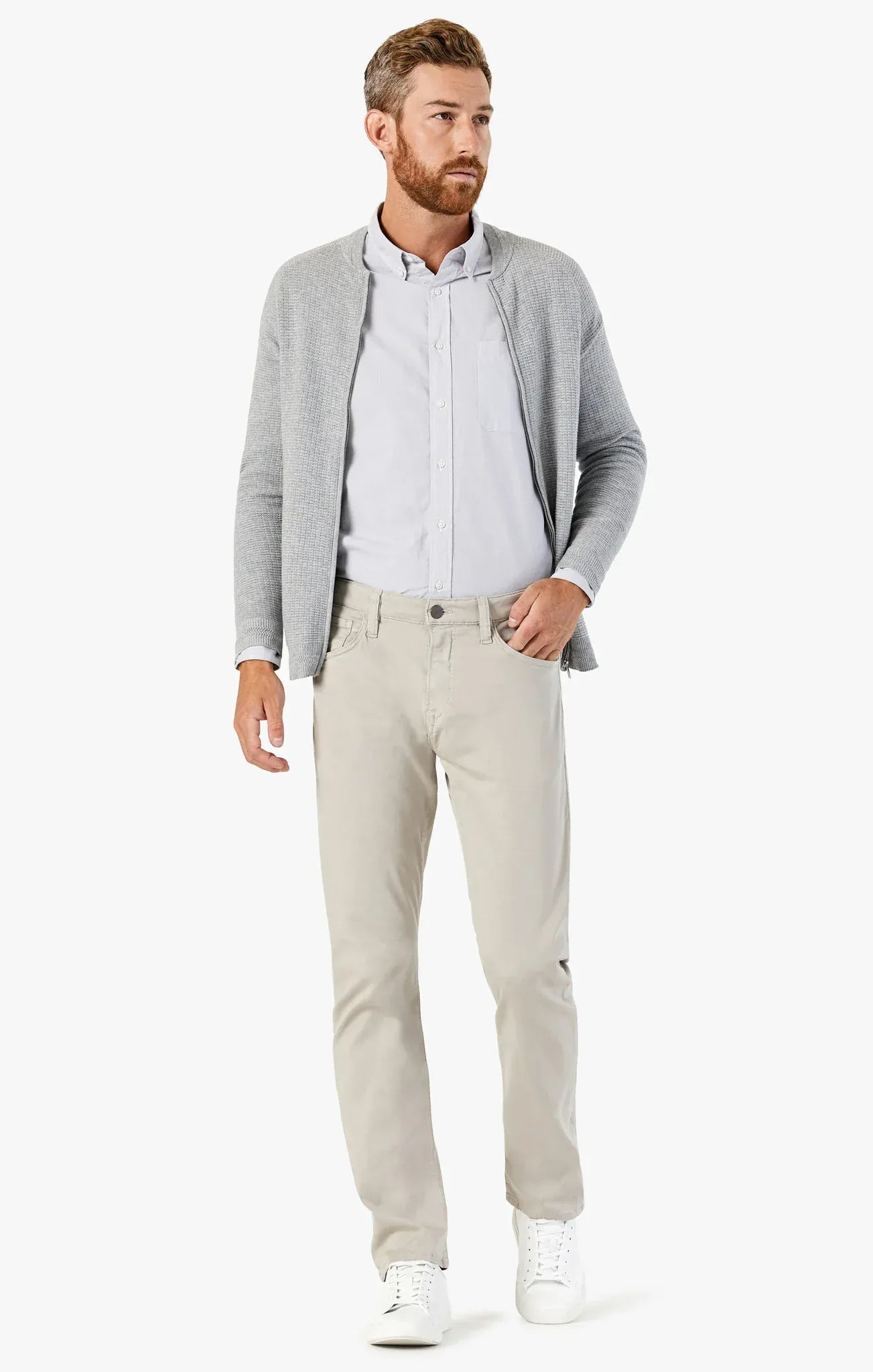 34 Heritage 5-Pockets Courage Straight Leg Pants In Dawn Twill