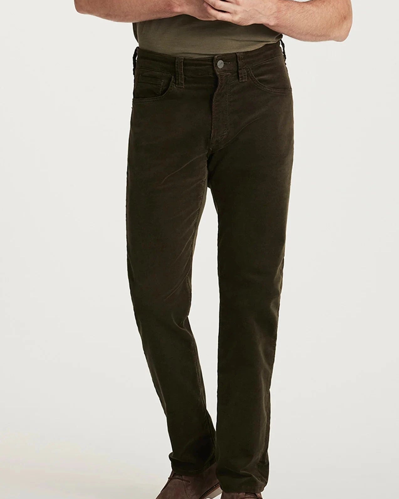 34 Heritage 5-Pockets Courage Straight Leg Pants in Fern Cord