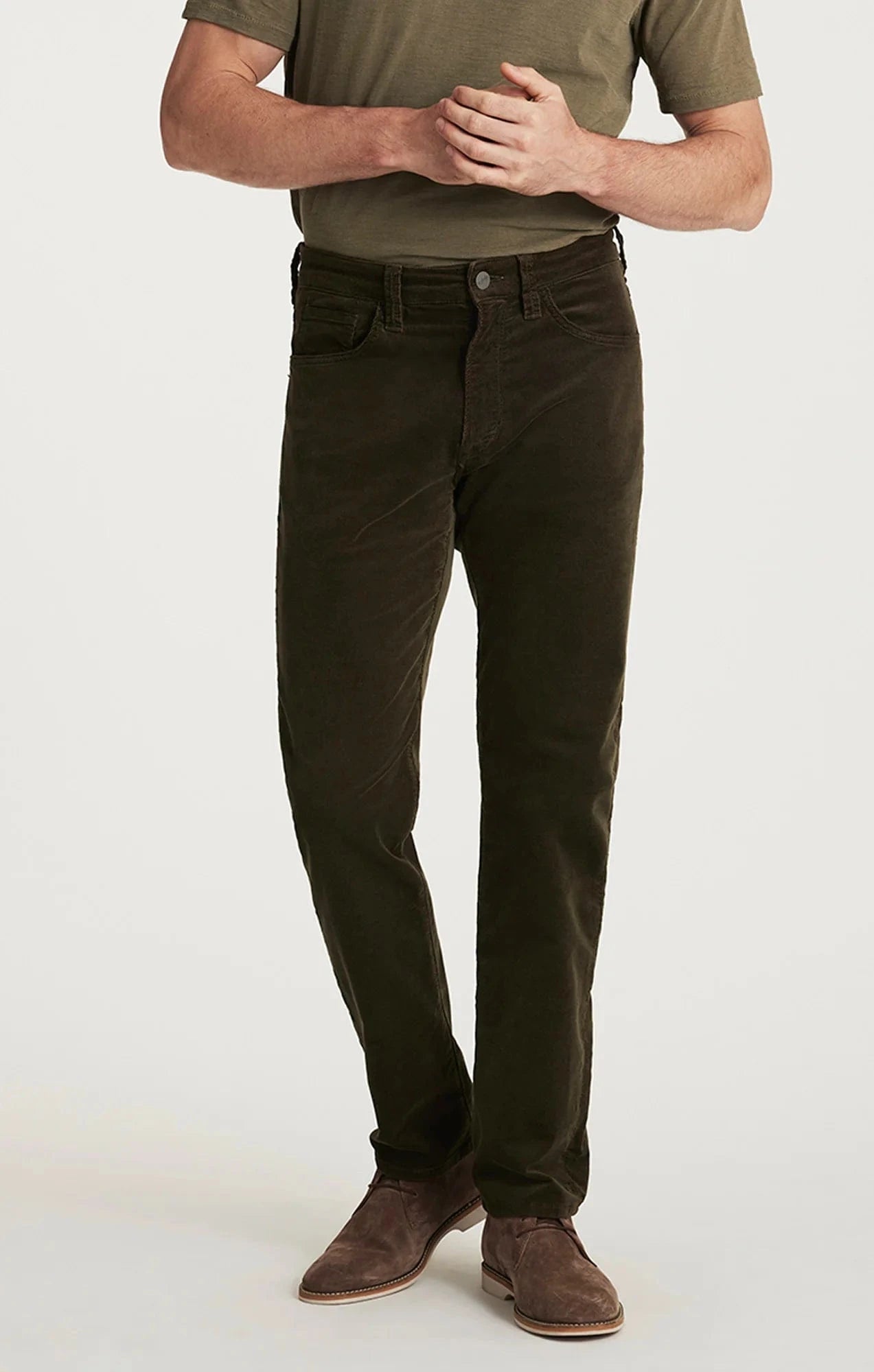 34 Heritage 5-Pockets Courage Straight Leg Pants in Fern Cord