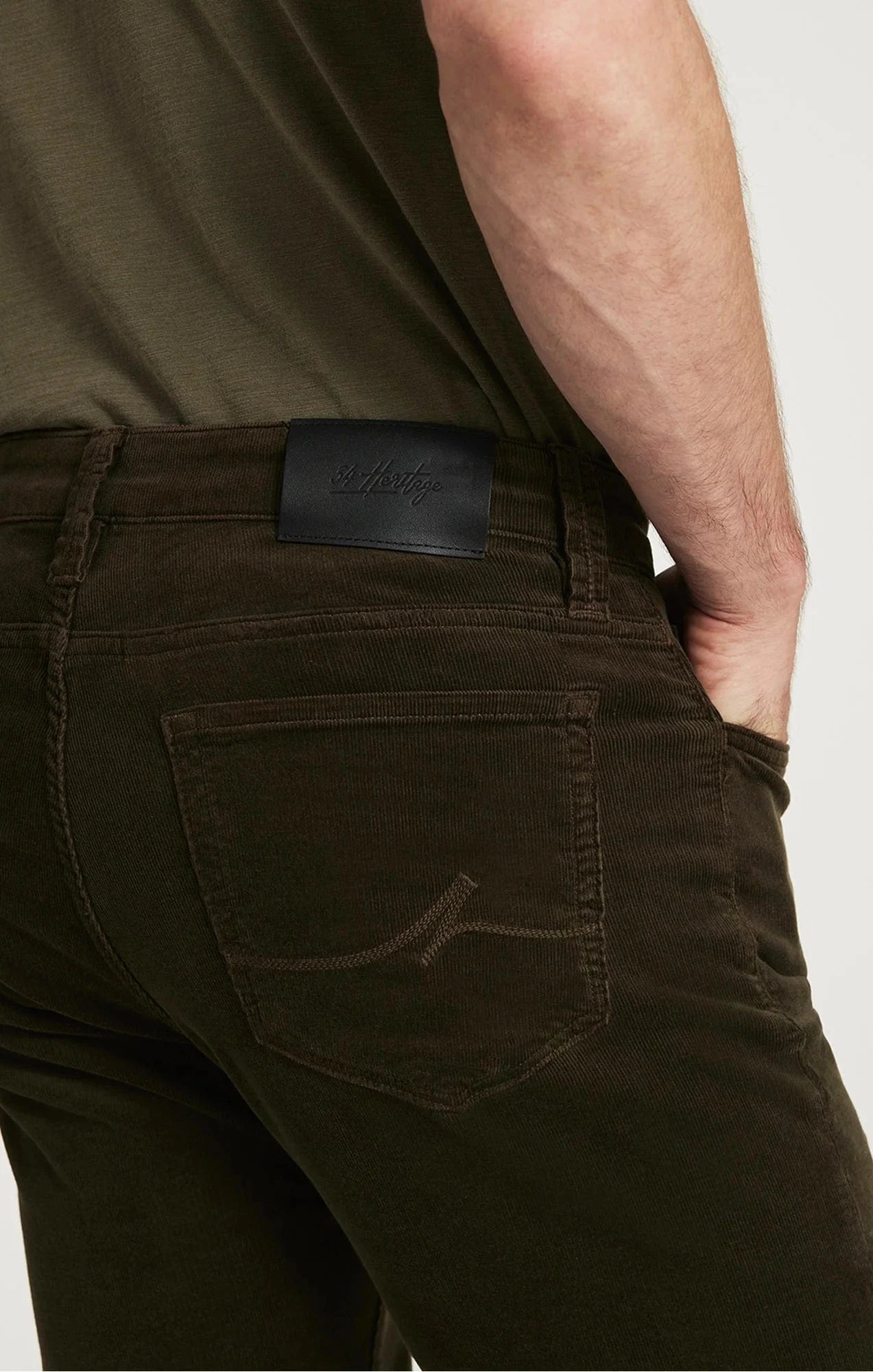 34 Heritage 5-Pockets Courage Straight Leg Pants in Fern Cord