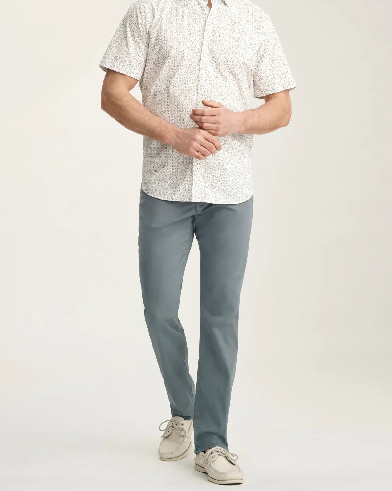 34 Heritage 5-Pockets Courage Straight Leg Pants In Flint Stone Twill