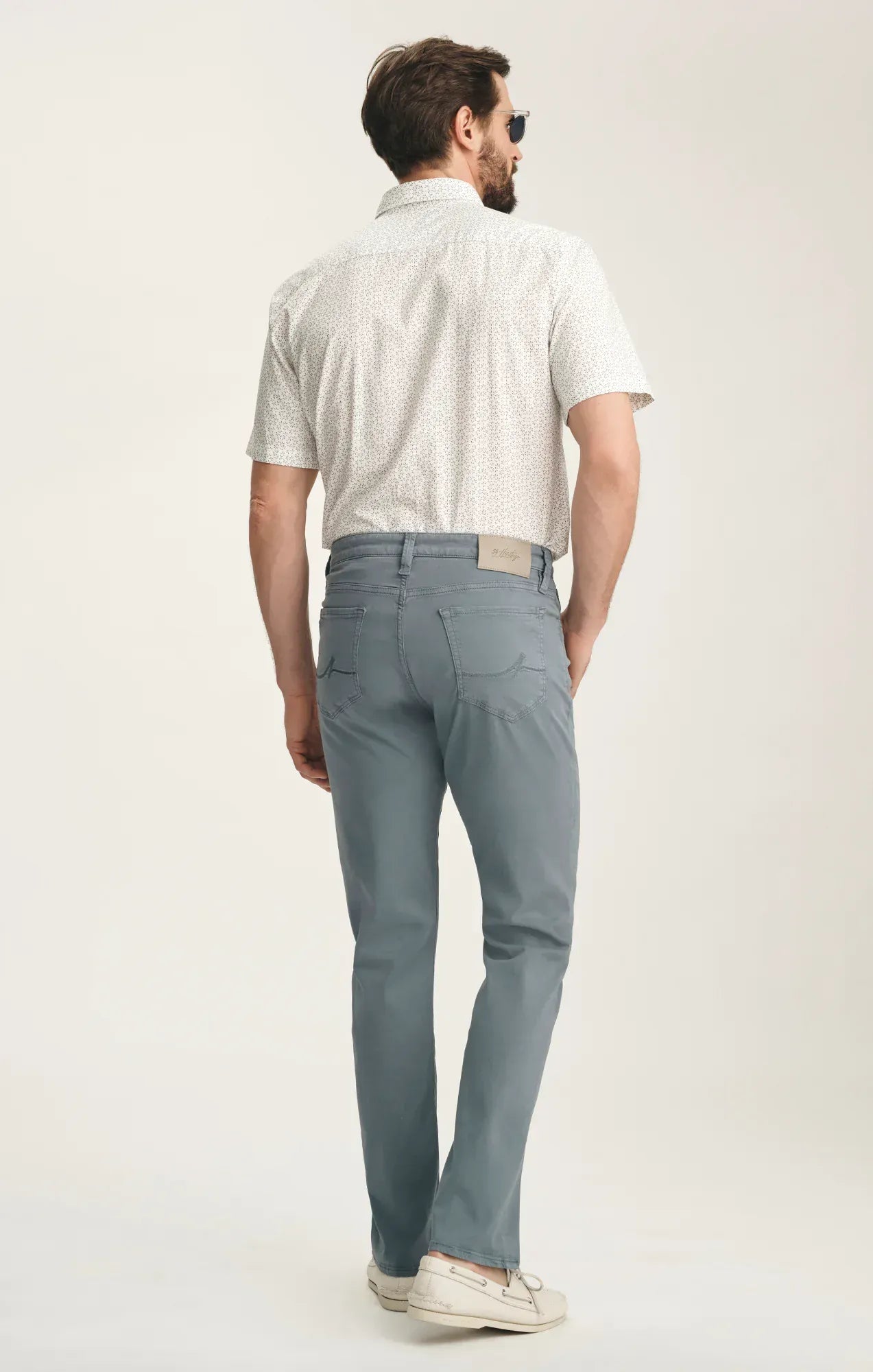 34 Heritage 5-Pockets Courage Straight Leg Pants In Flint Stone Twill