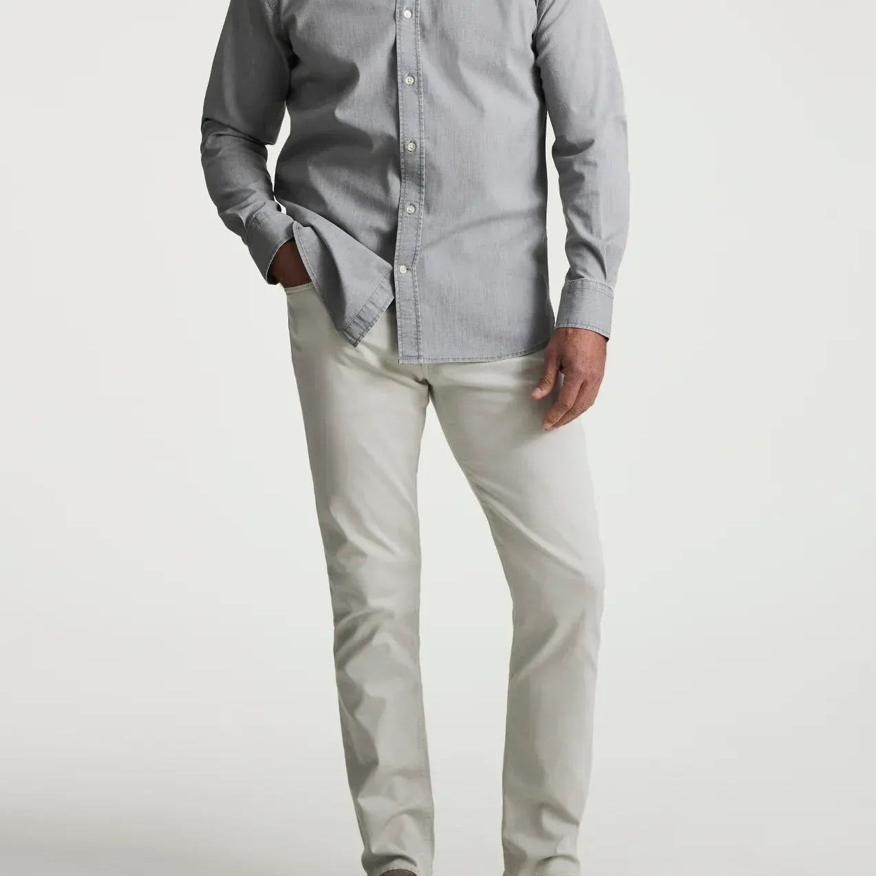 34 Heritage 5-Pockets Courage Straight Leg Pants In Glacier Twill