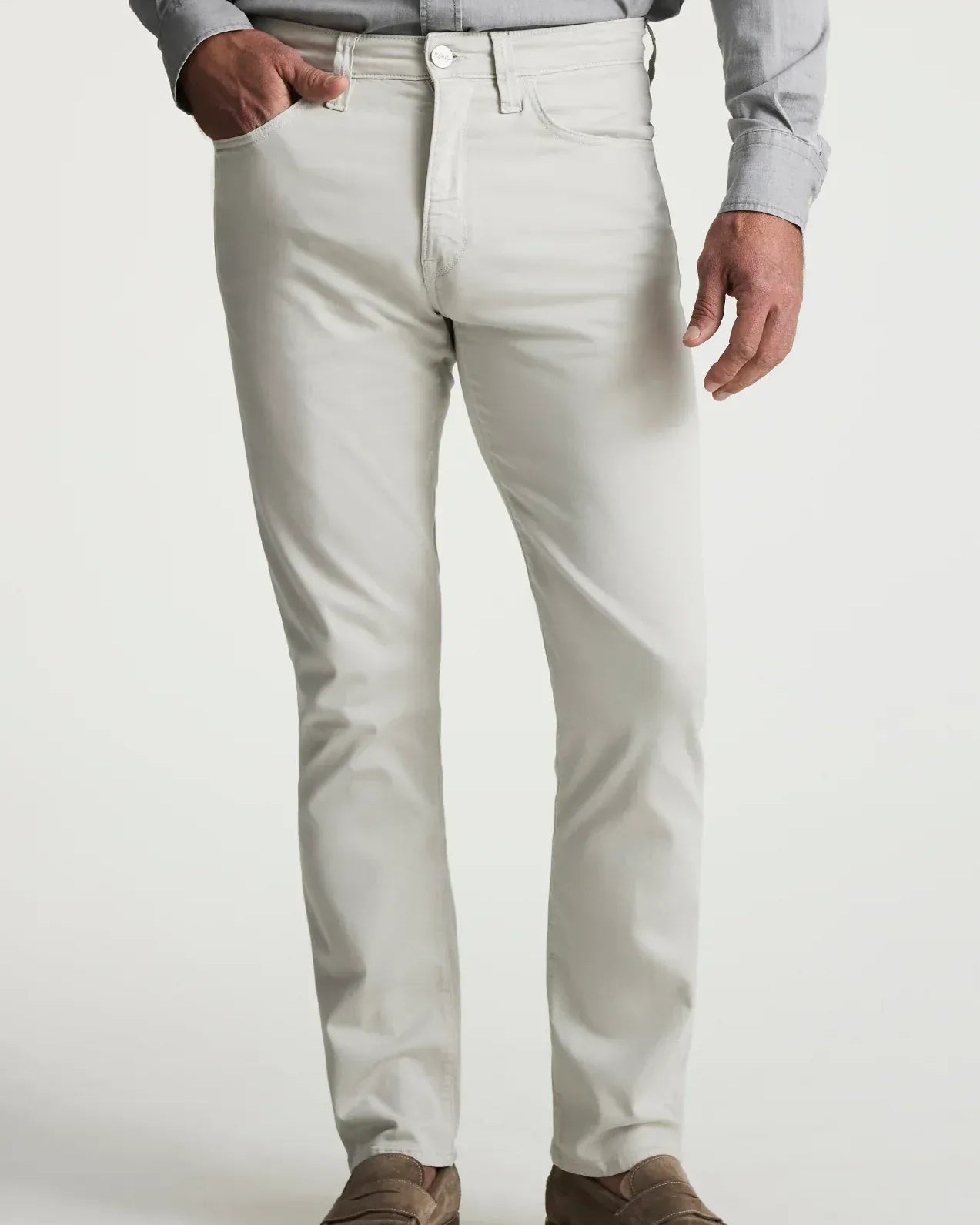 34 Heritage 5-Pockets Courage Straight Leg Pants In Glacier Twill