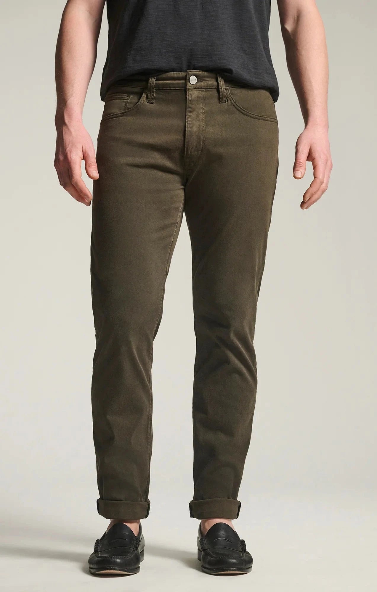 34 Heritage 5-Pockets Courage Straight Leg Pants in Green Cactus Twill