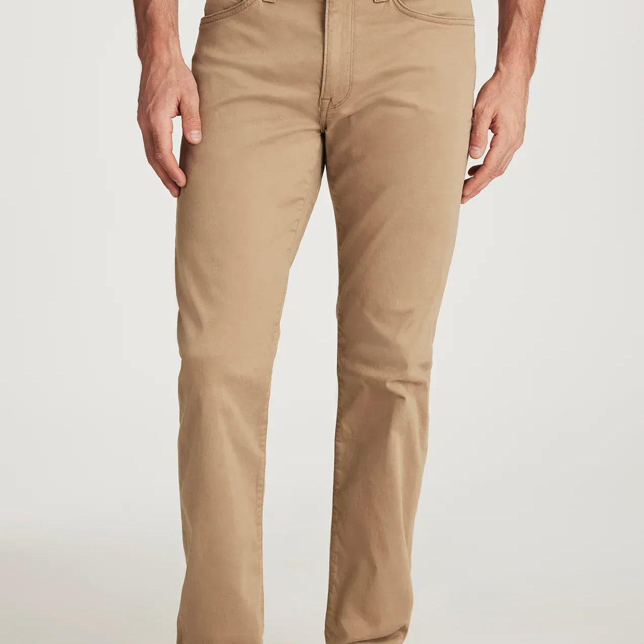 34 Heritage 5-Pockets Courage Straight Leg Pants In Khaki Twill