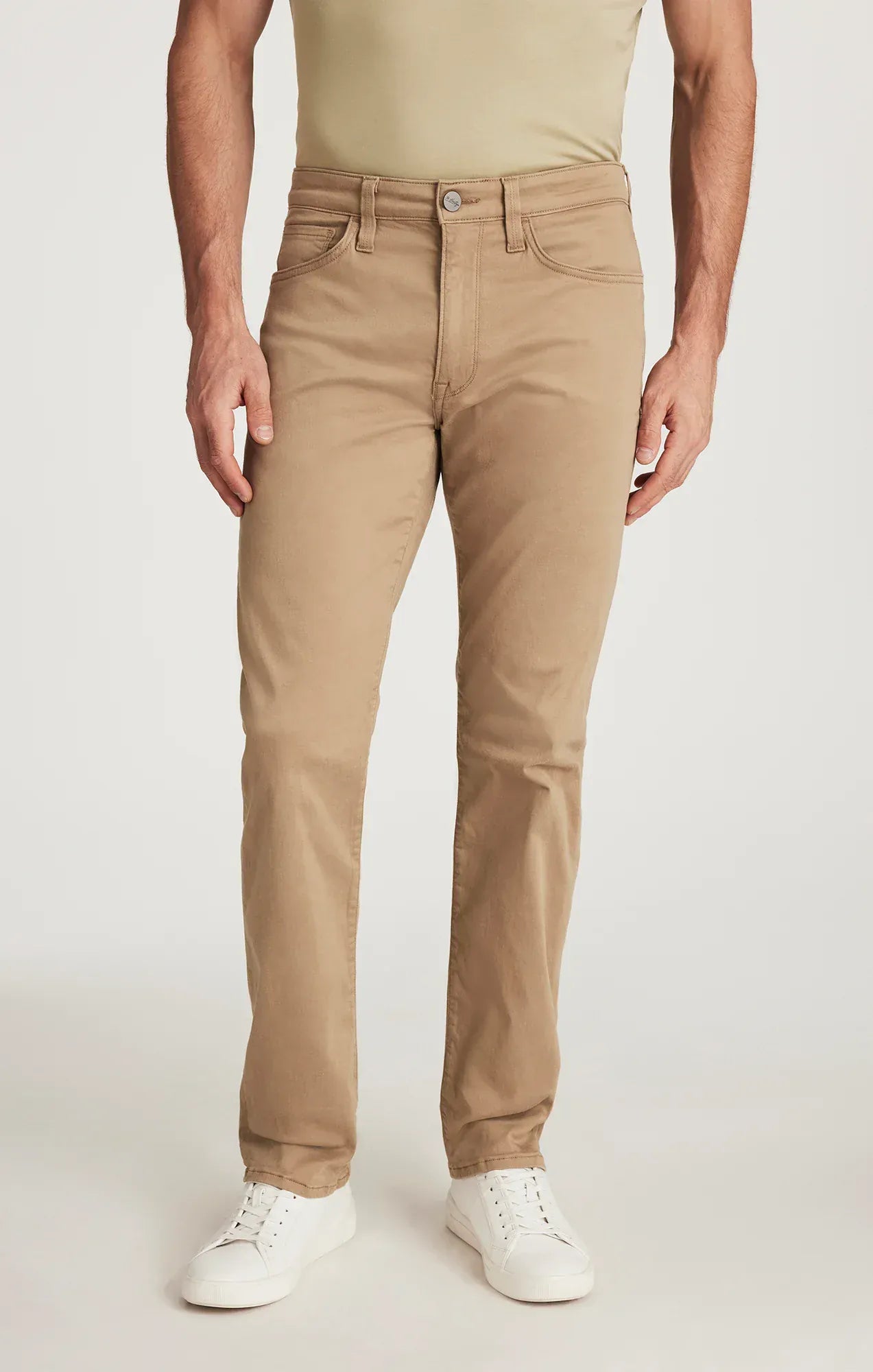 34 Heritage 5-Pockets Courage Straight Leg Pants In Khaki Twill