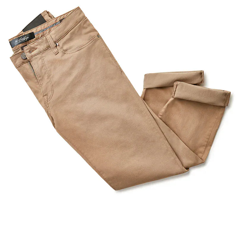 34 Heritage 5-Pockets Courage Straight Leg Pants In Khaki Twill