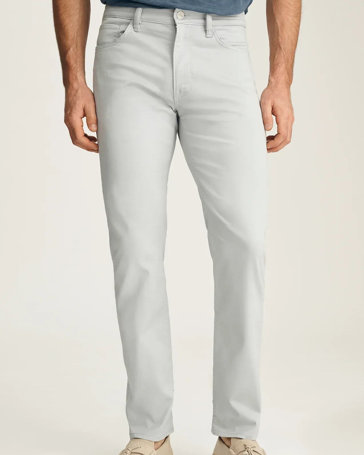 34 Heritage 5-Pockets Courage Straight Leg Pants In Mist Coolmax