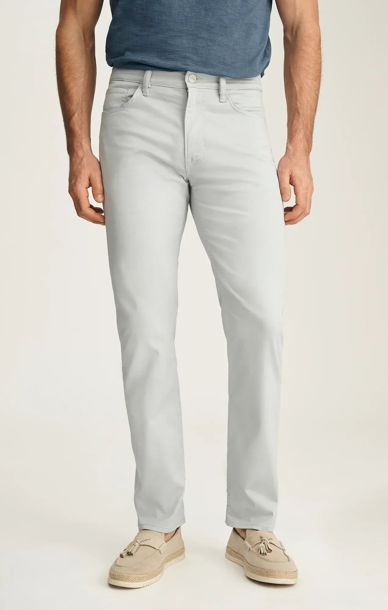 34 Heritage 5-Pockets Courage Straight Leg Pants In Mist Coolmax