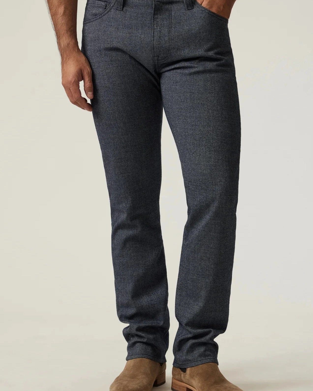 34 Heritage 5-Pockets Courage Straight Leg Pants in Navy Elite