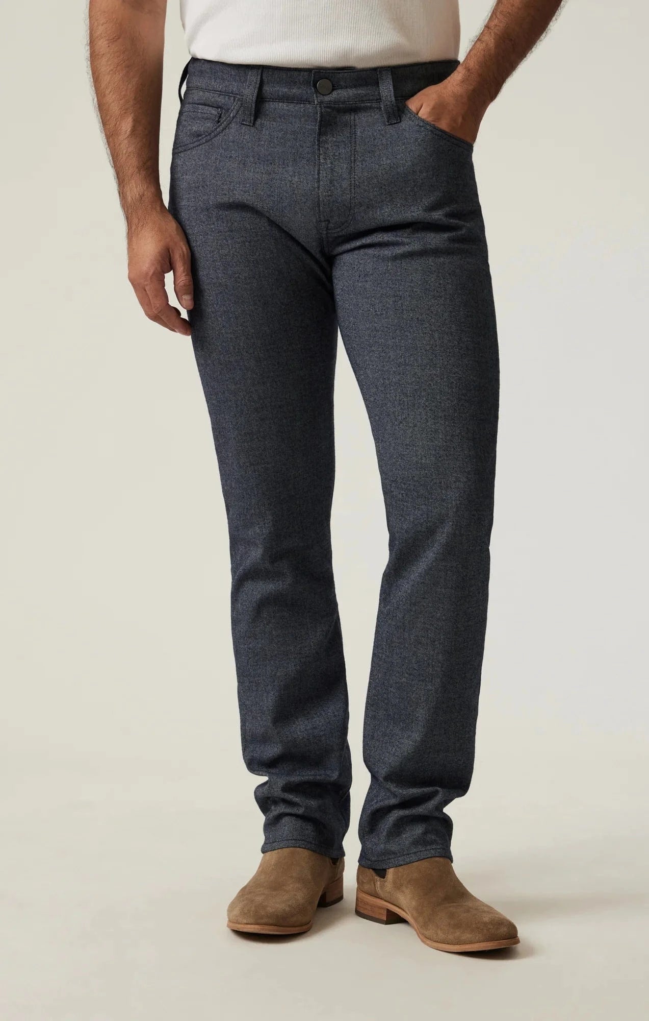 34 Heritage 5-Pockets Courage Straight Leg Pants in Navy Elite