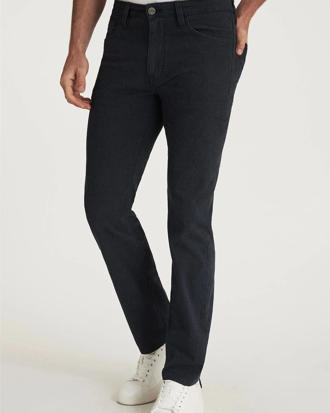 34 Heritage 5-Pockets Courage Straight Leg Pants in Navy Herringbone