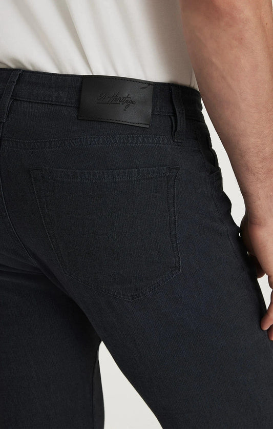 34 Heritage 5-Pockets Courage Straight Leg Pants in Navy Herringbone