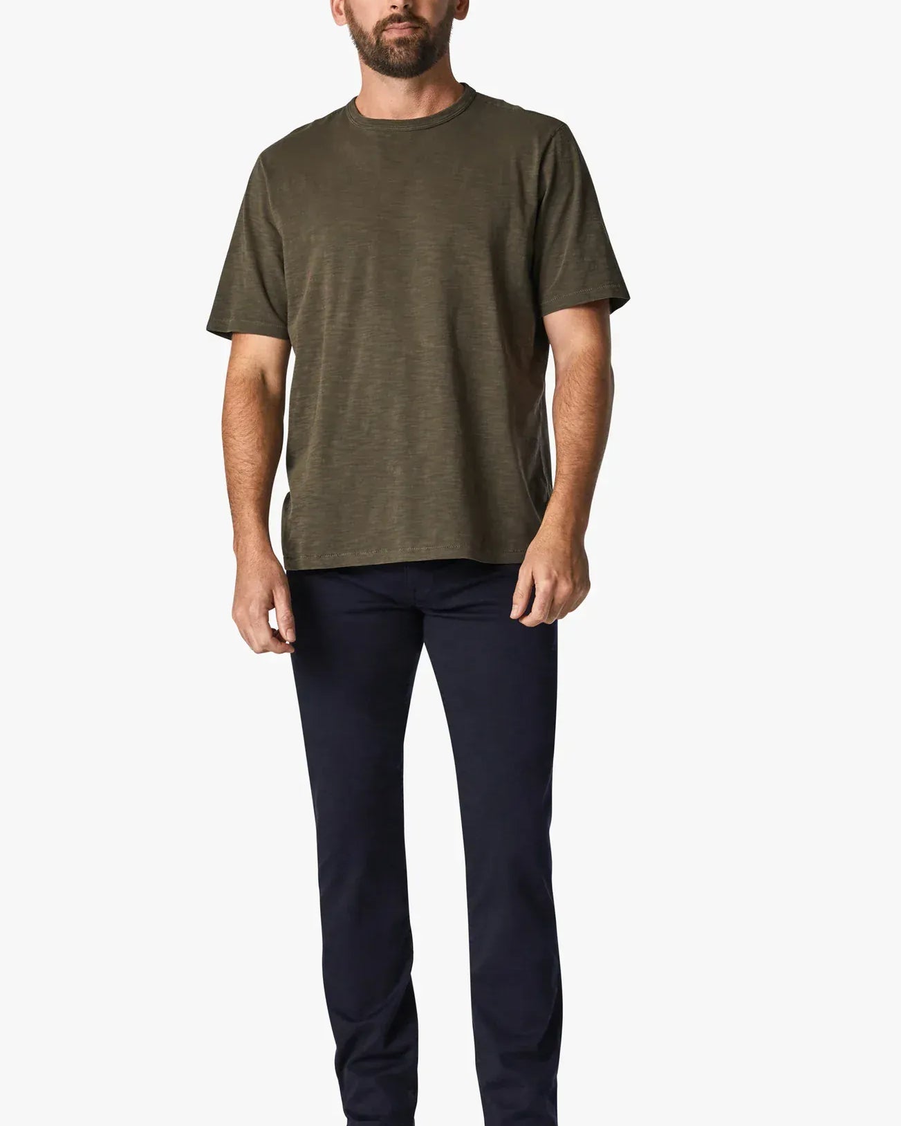 34 Heritage 5-Pockets Courage Straight Leg Pants in Navy Twill