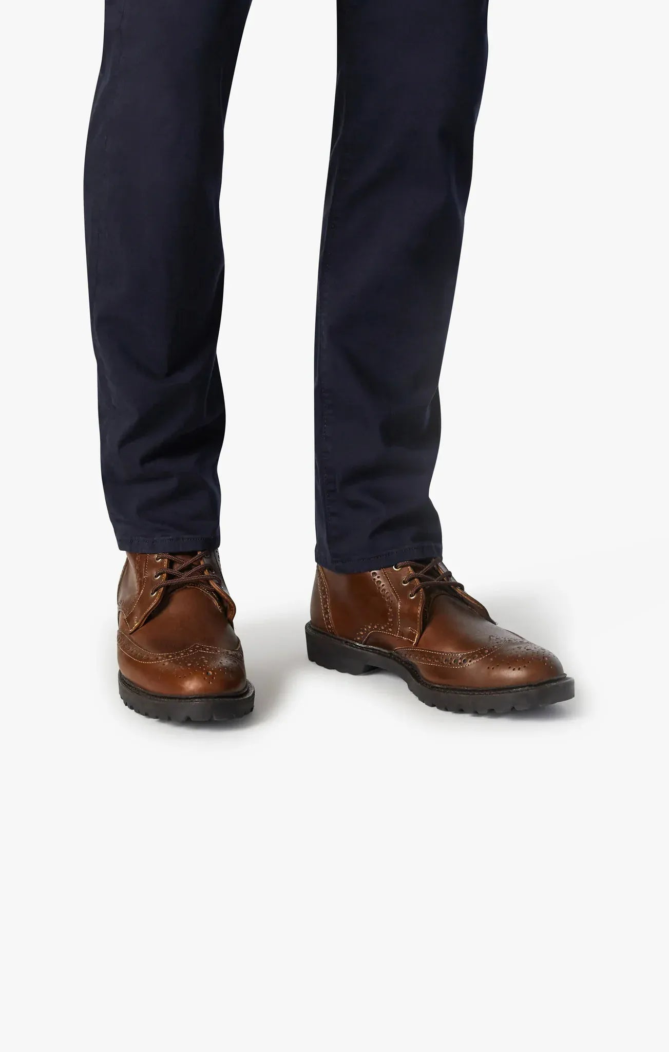34 Heritage 5-Pockets Courage Straight Leg Pants in Navy Twill