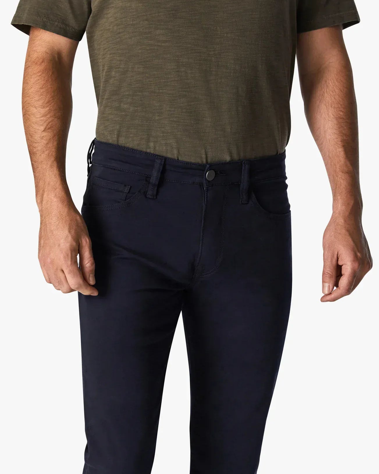 34 Heritage 5-Pockets Courage Straight Leg Pants in Navy Twill