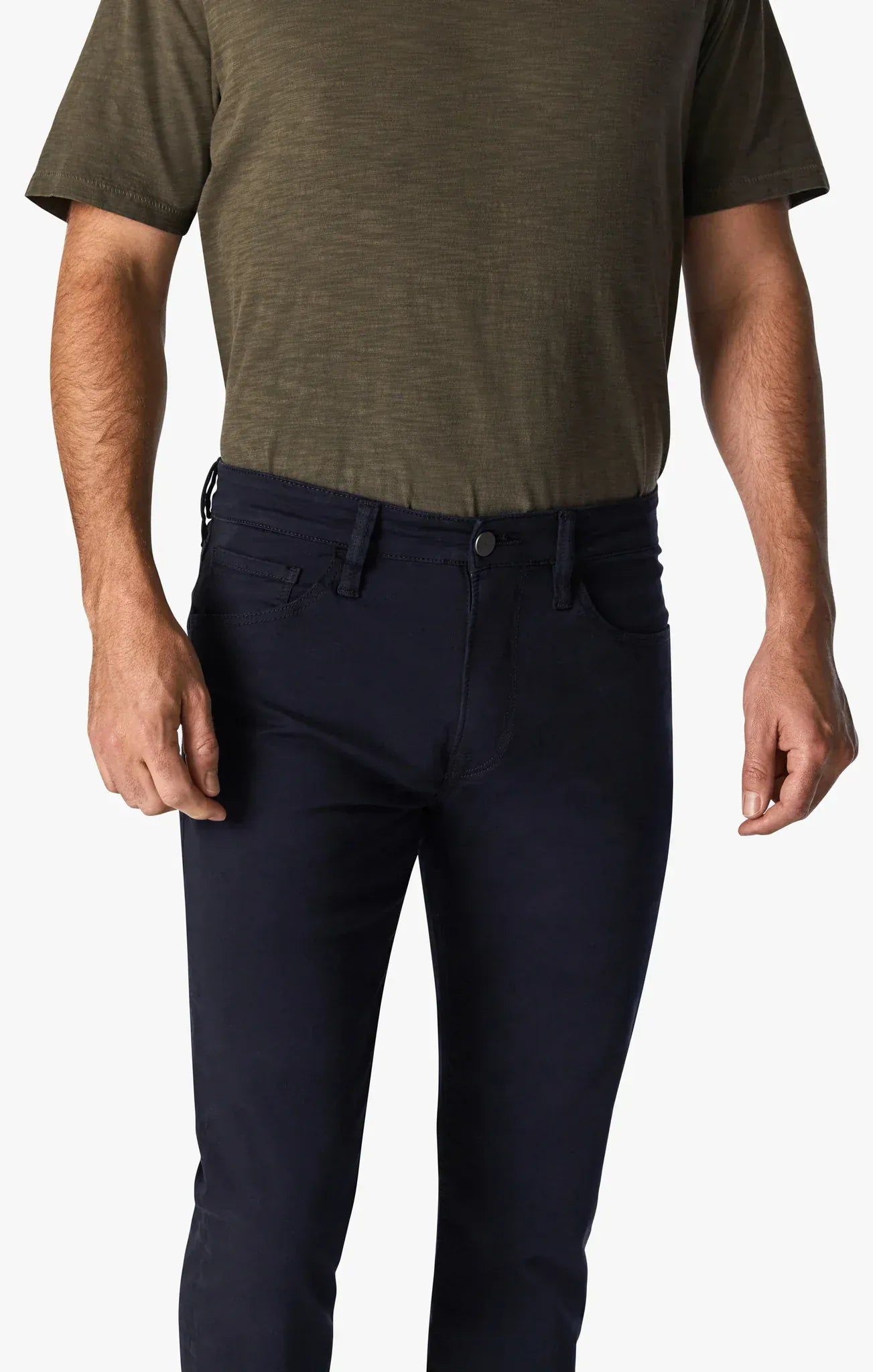 34 Heritage 5-Pockets Courage Straight Leg Pants in Navy Twill
