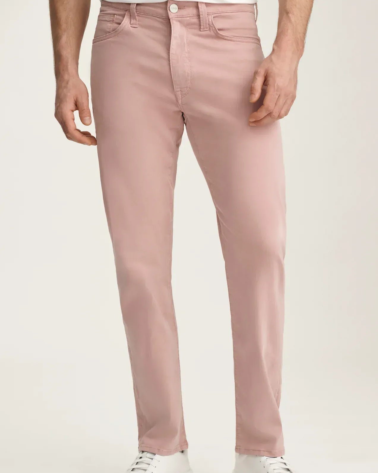 34 Heritage 5-Pockets Courage Straight Leg Pants In Pink Twill