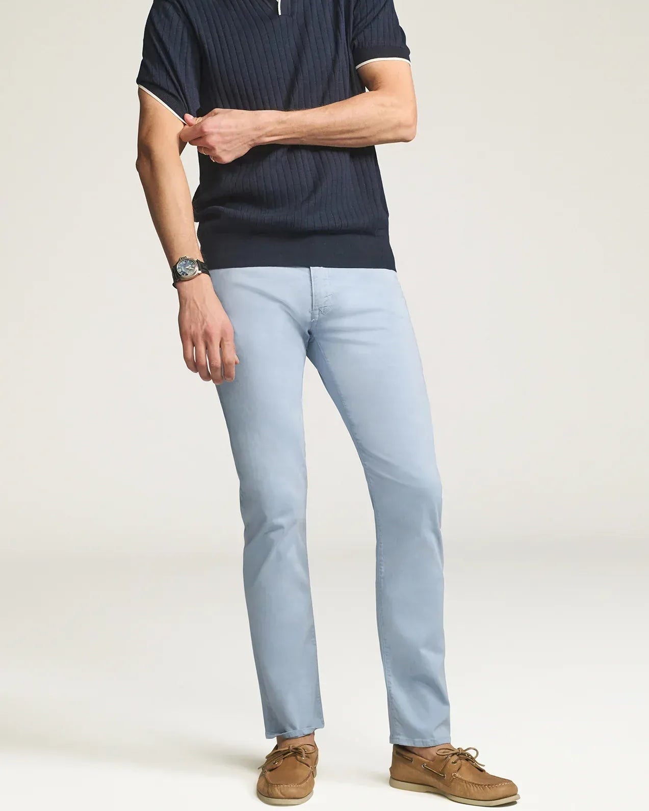 34 Heritage 5-Pockets Courage Straight Leg Pants in Sky Twill