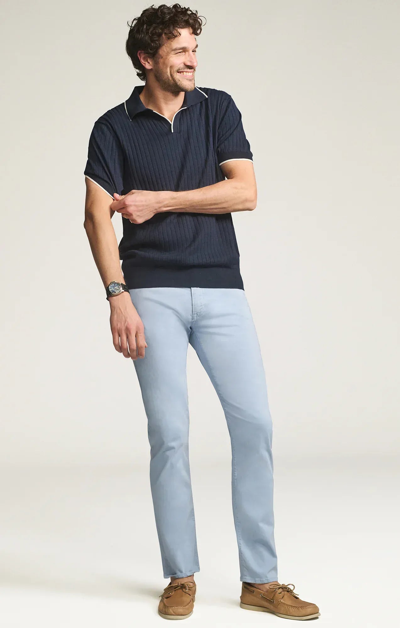 34 Heritage 5-Pockets Courage Straight Leg Pants in Sky Twill