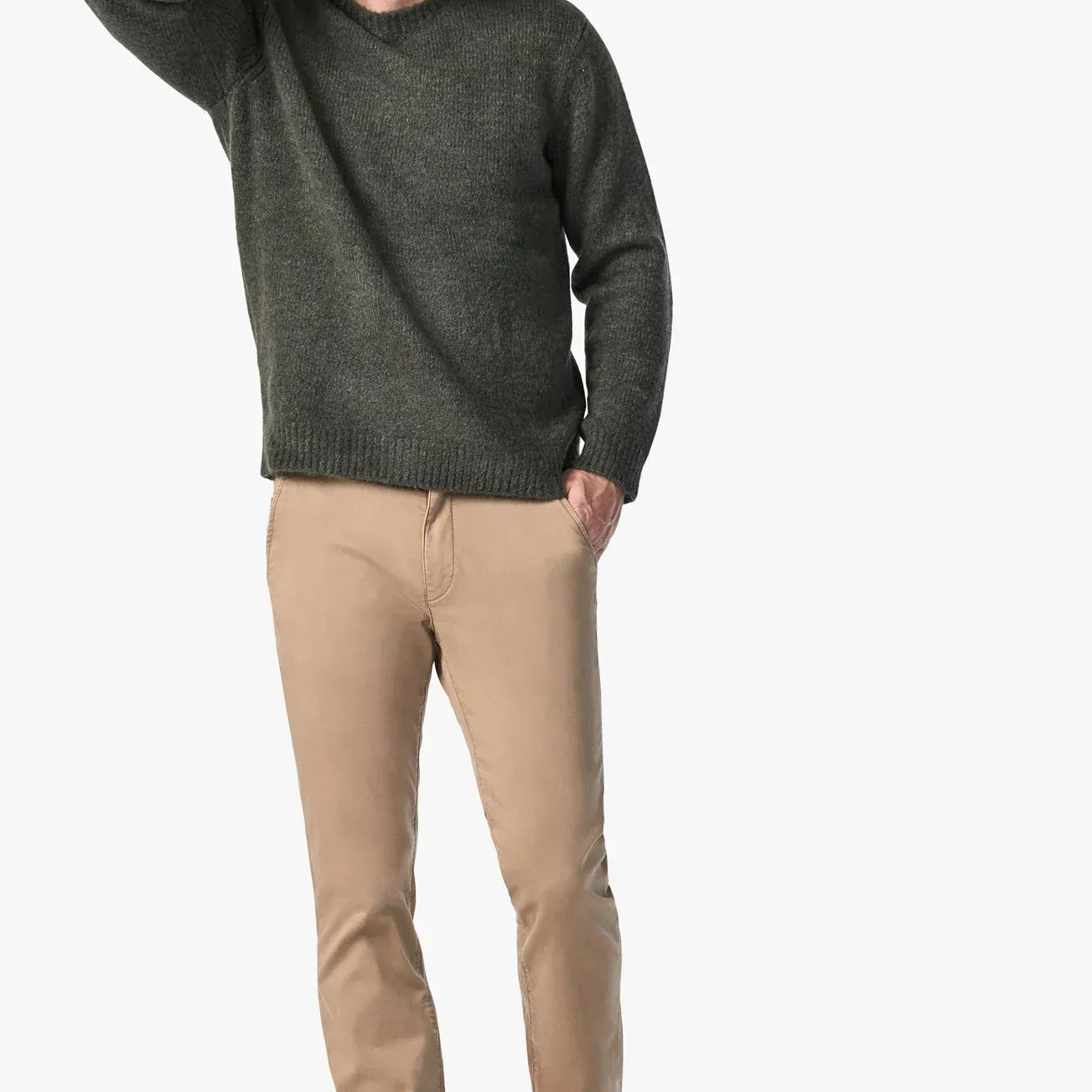 34 Heritage Chinos Charisma Relaxed Straight Chino In Khaki Twill