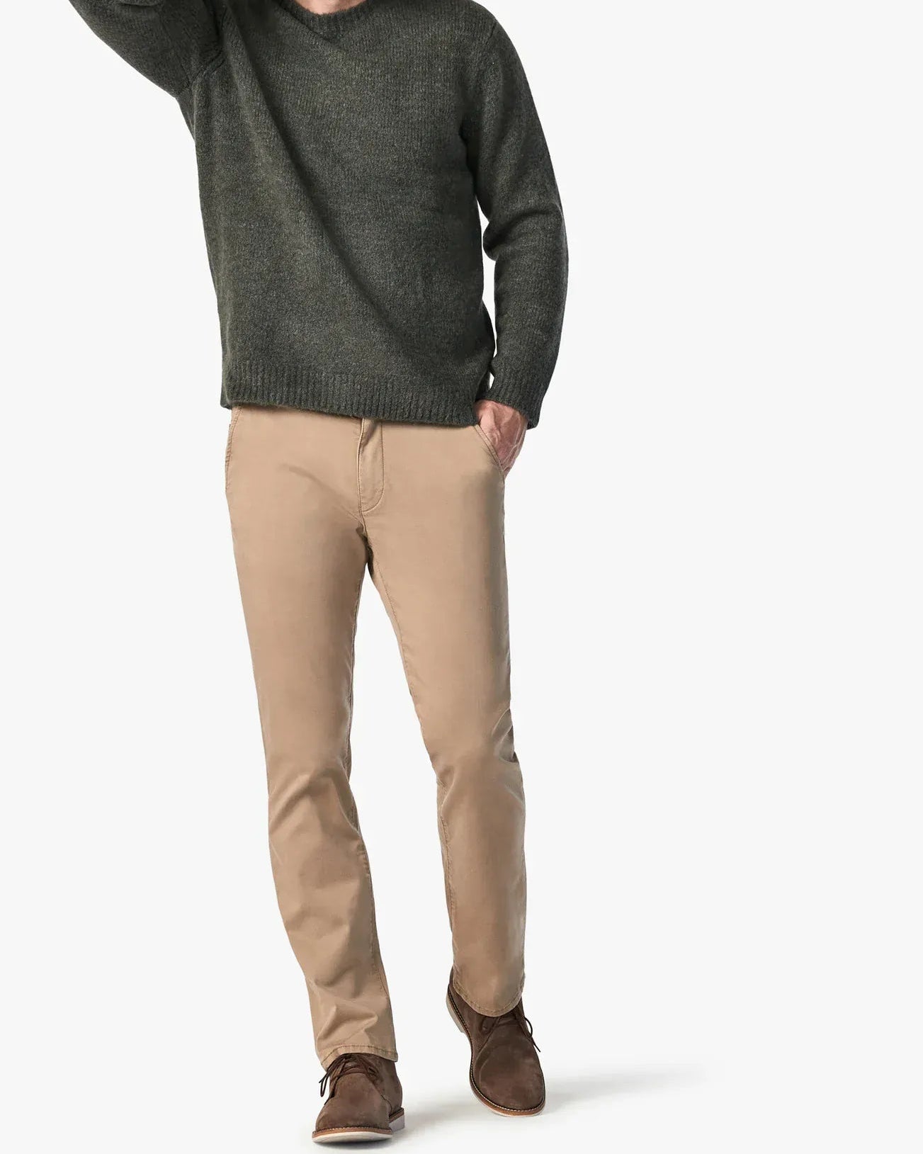 34 Heritage Chinos Charisma Relaxed Straight Chino In Khaki Twill