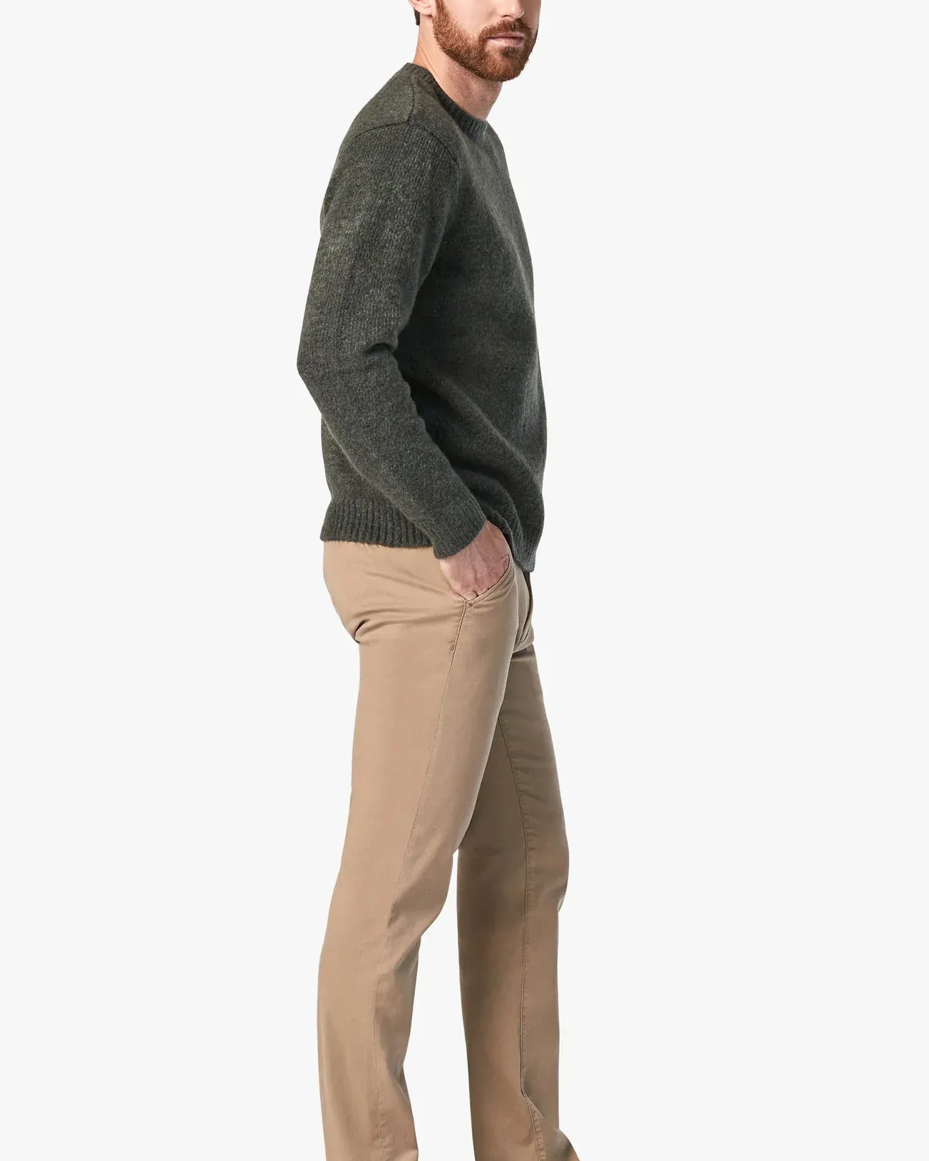 34 Heritage Chinos Charisma Relaxed Straight Chino In Khaki Twill