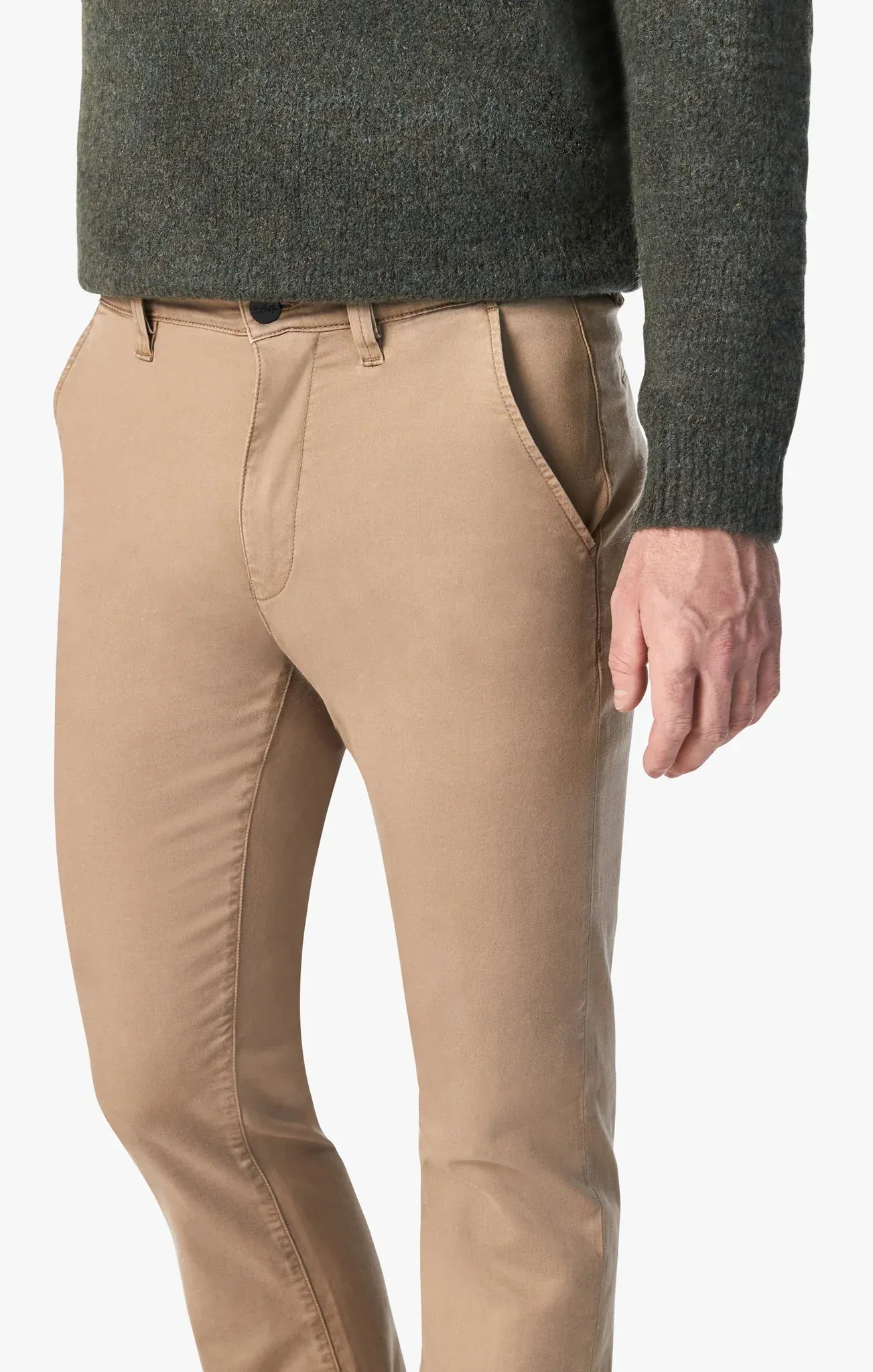 34 Heritage Chinos Charisma Relaxed Straight Chino In Khaki Twill