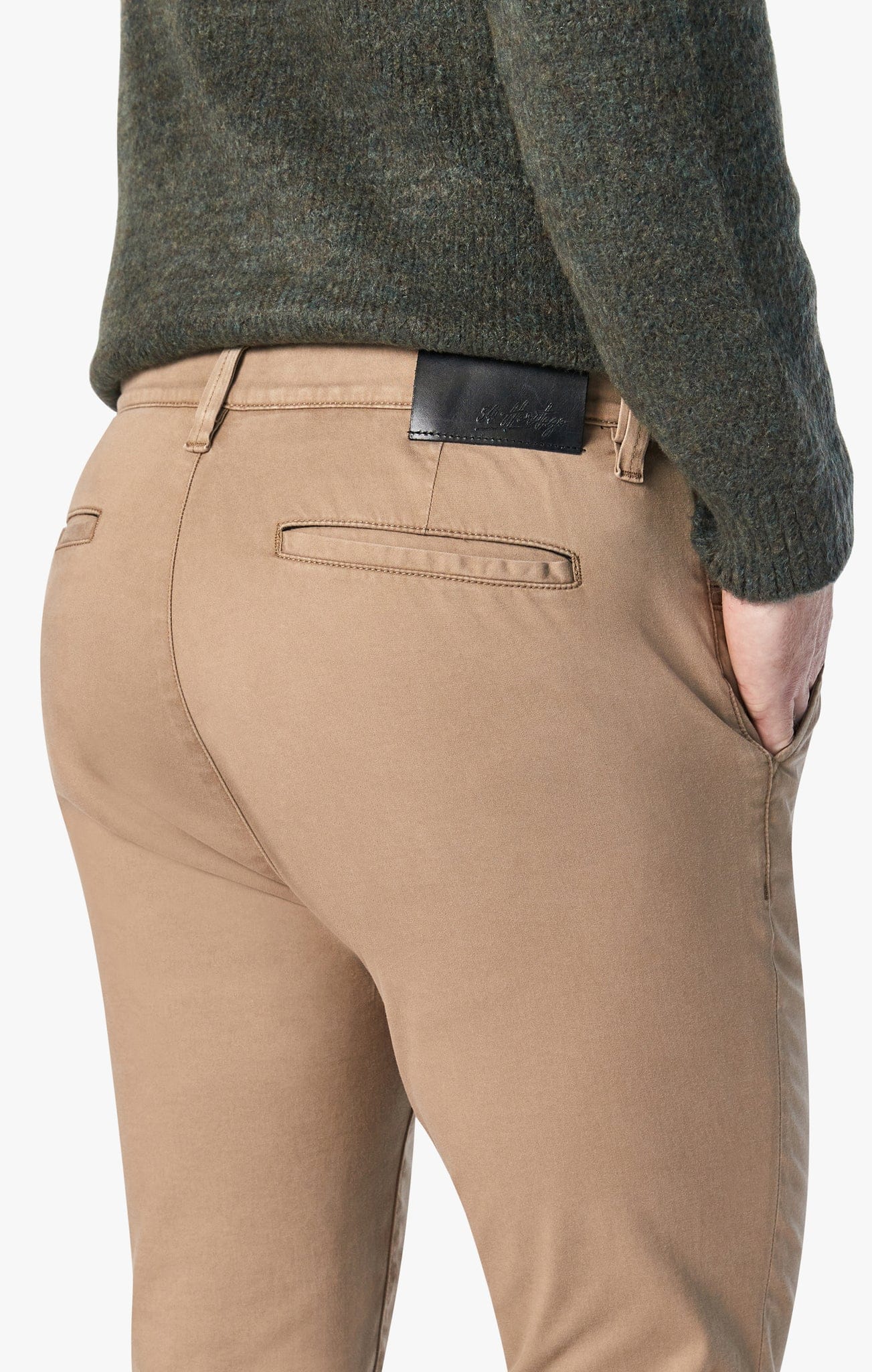 34 Heritage Chinos Charisma Relaxed Straight Chino In Khaki Twill