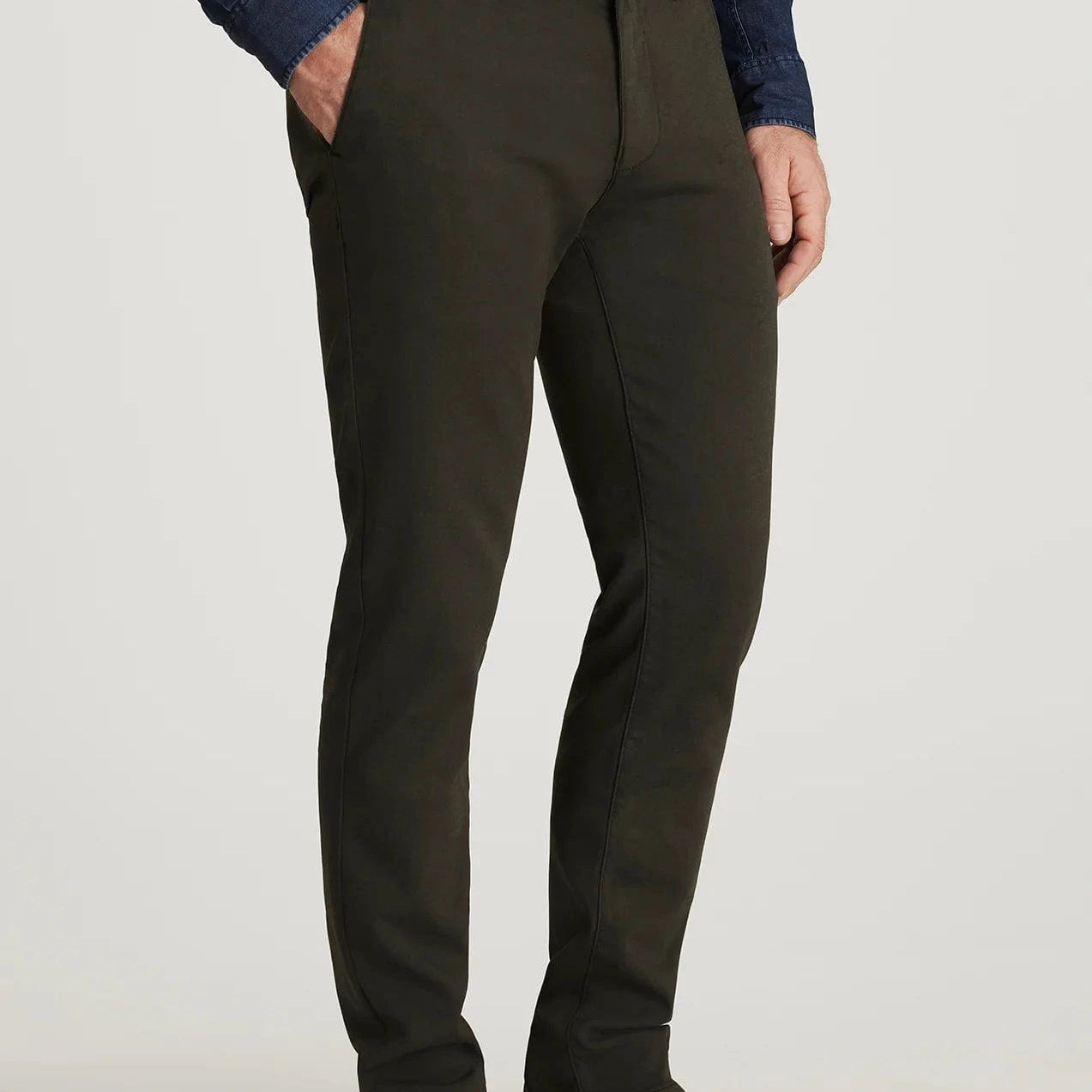 34 Heritage Chinos DARK OLIVE HIGH FLYER / 31X30 Verona Slim Leg Chinos in Dark Olive High Flyer