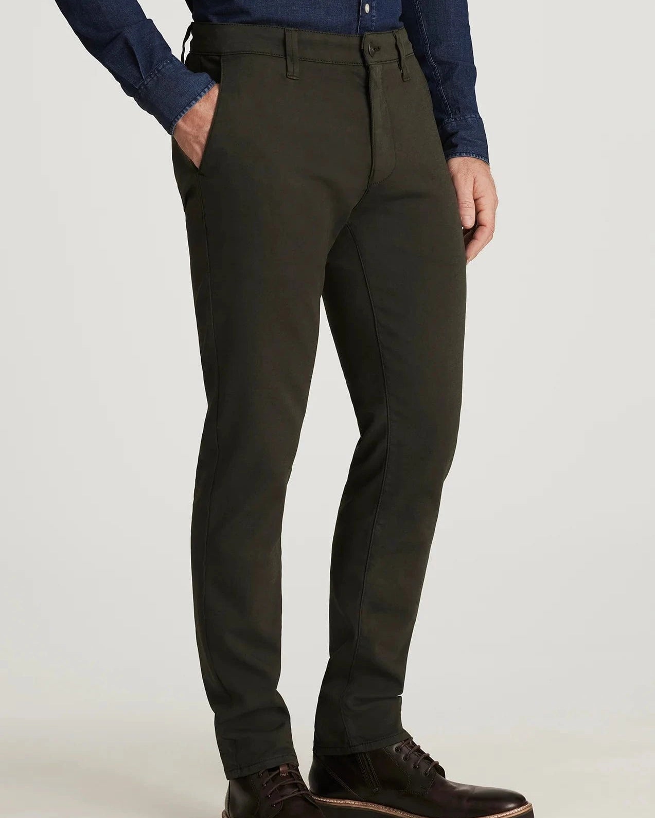 34 Heritage Chinos DARK OLIVE HIGH FLYER / 31X30 Verona Slim Leg Chinos in Dark Olive High Flyer
