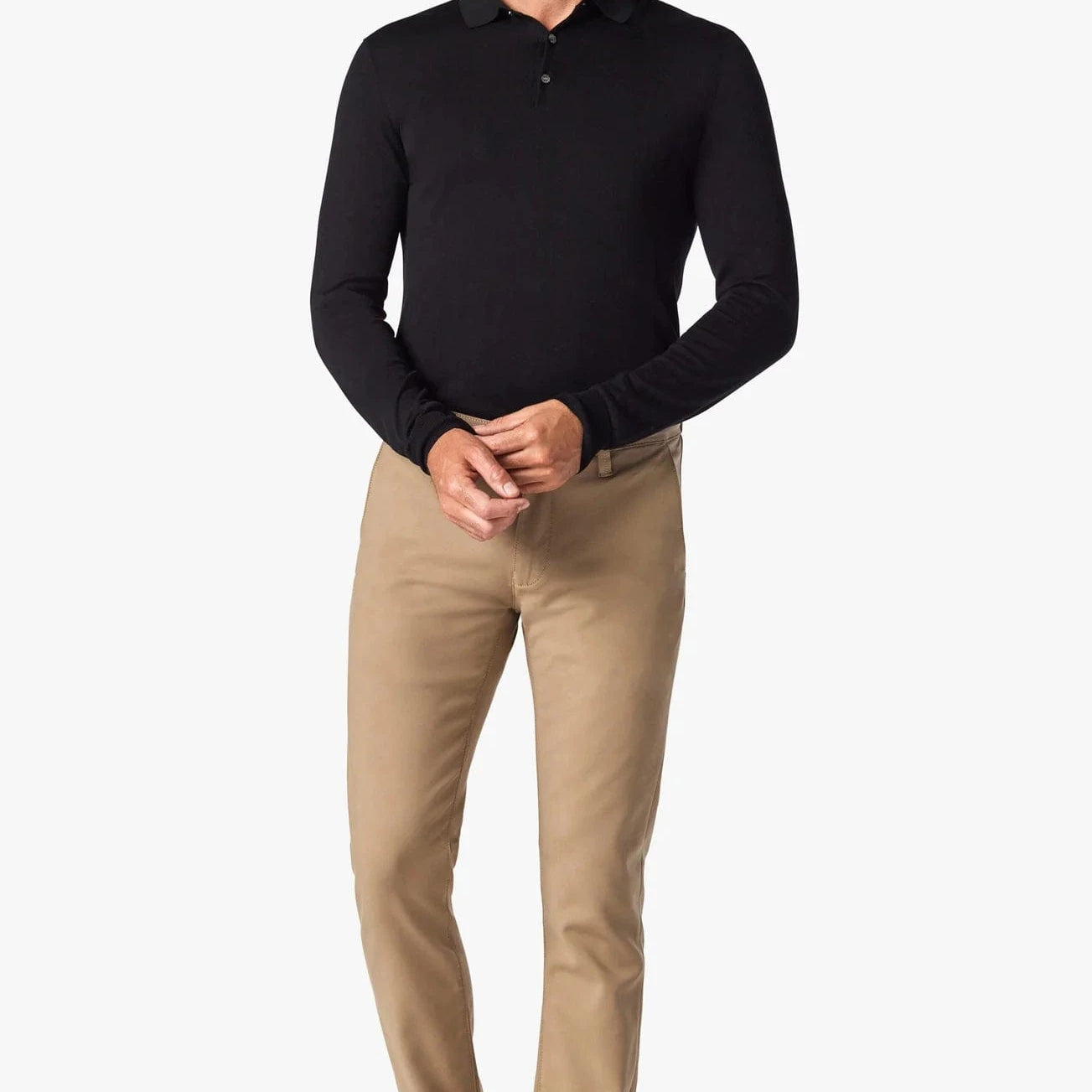 34 Heritage Chinos Verona Slim Leg Chino Pants In Khaki High Flyer
