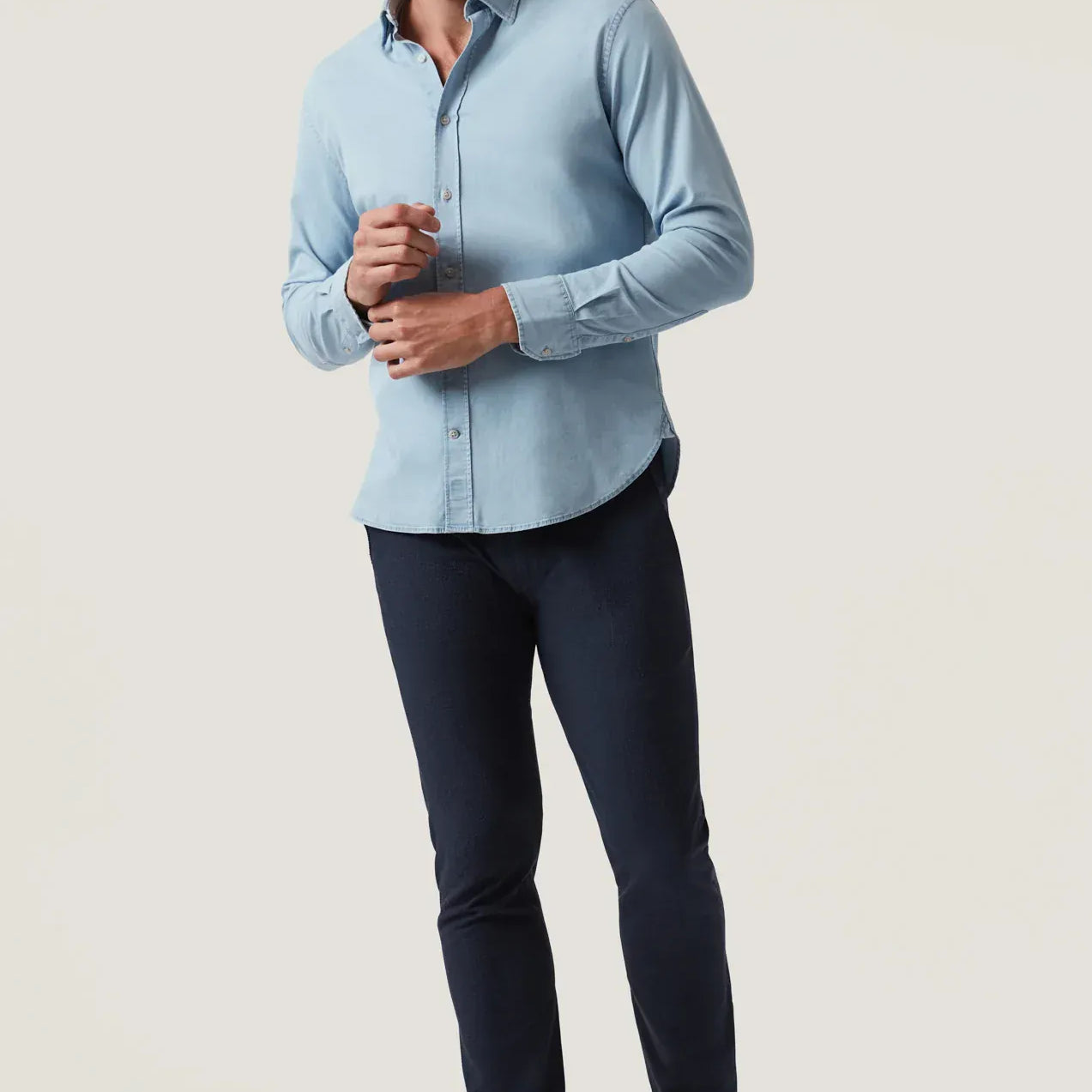 34 Heritage Chinos Verona Slim Leg Chino Pants in Night Seersucker Kona