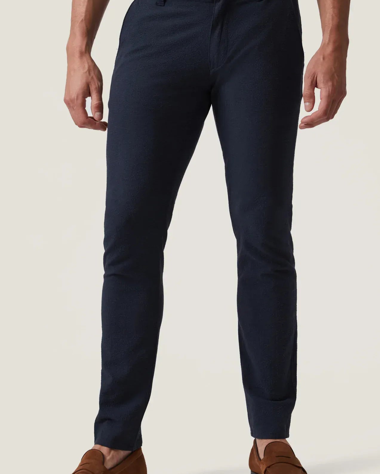 34 Heritage Chinos Verona Slim Leg Chino Pants in Night Seersucker Kona