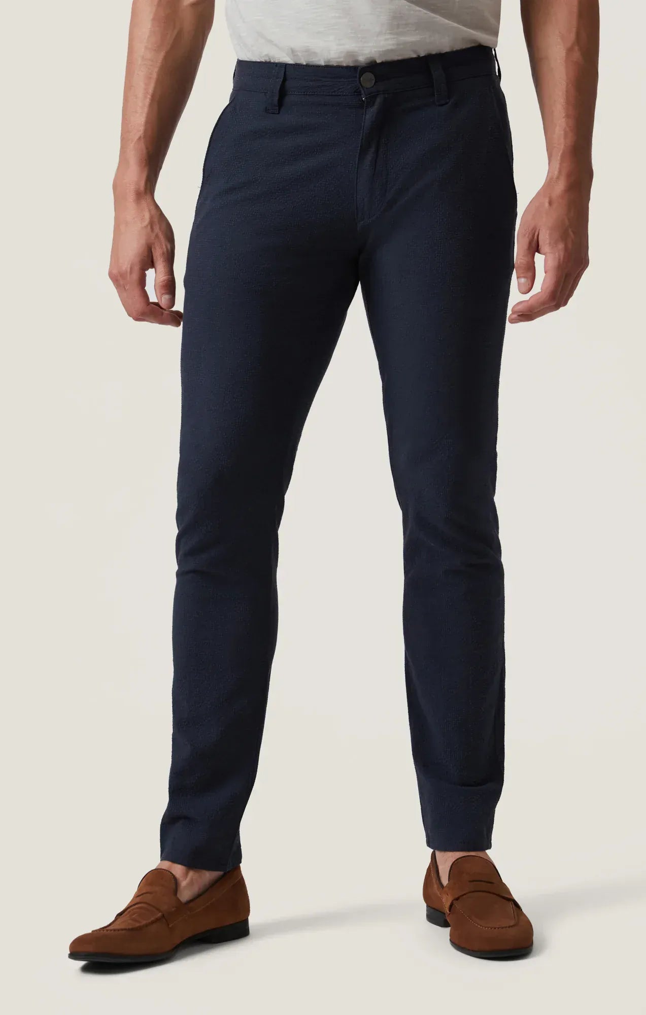 34 Heritage Chinos Verona Slim Leg Chino Pants in Night Seersucker Kona