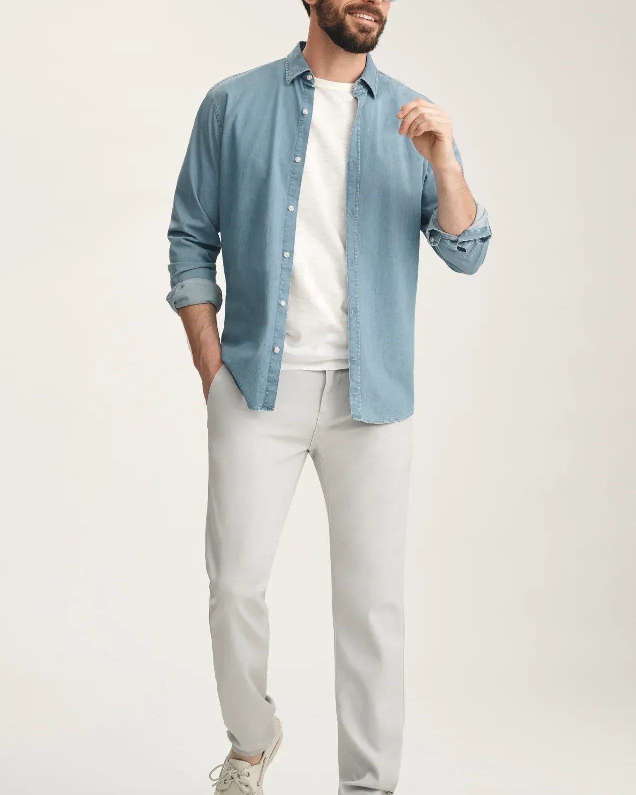 34 Heritage Chinos Verona Straight Leg Chino Pants In Ice Grey High Flyer