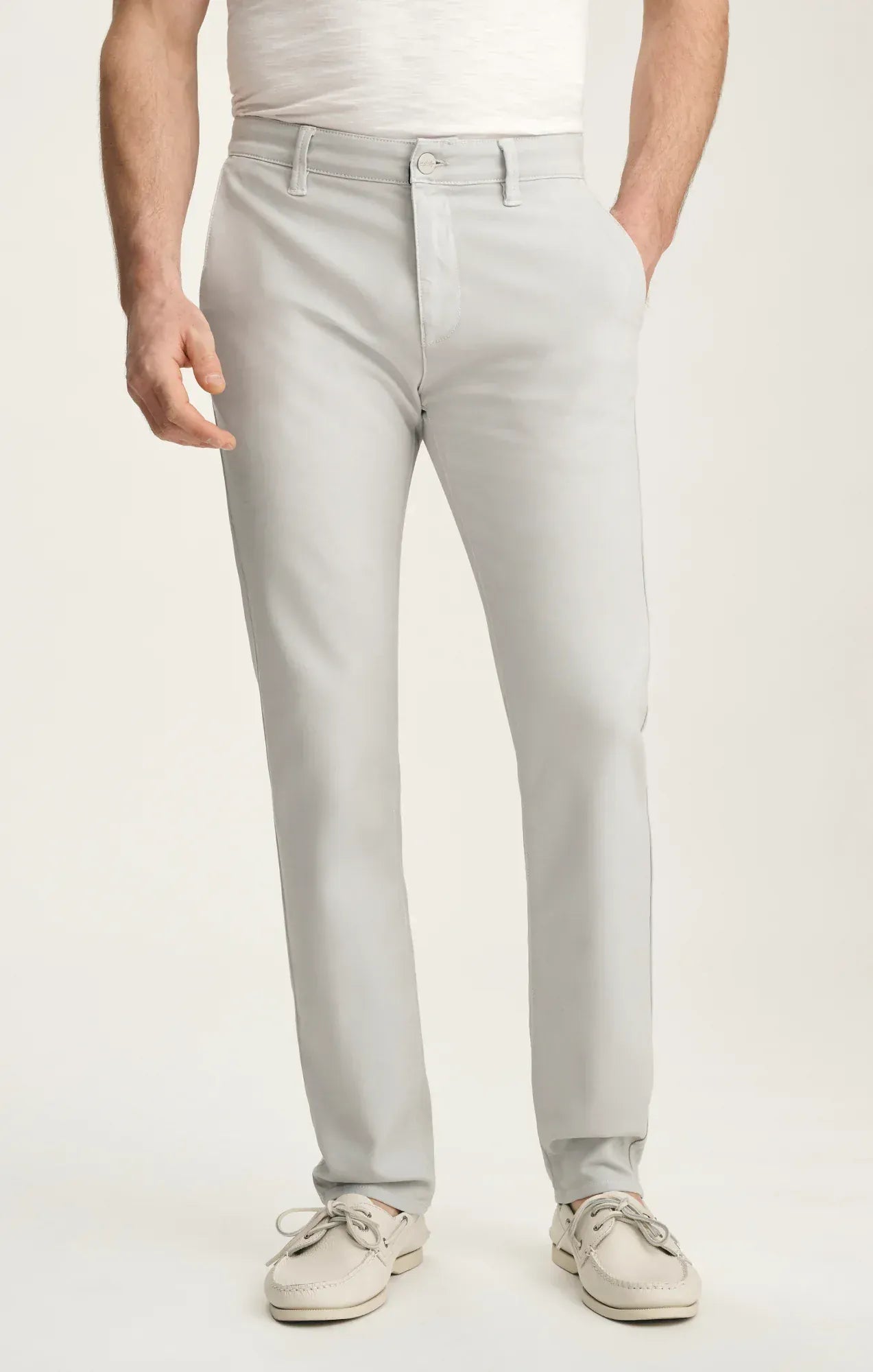 34 Heritage Chinos Verona Straight Leg Chino Pants In Ice Grey High Flyer