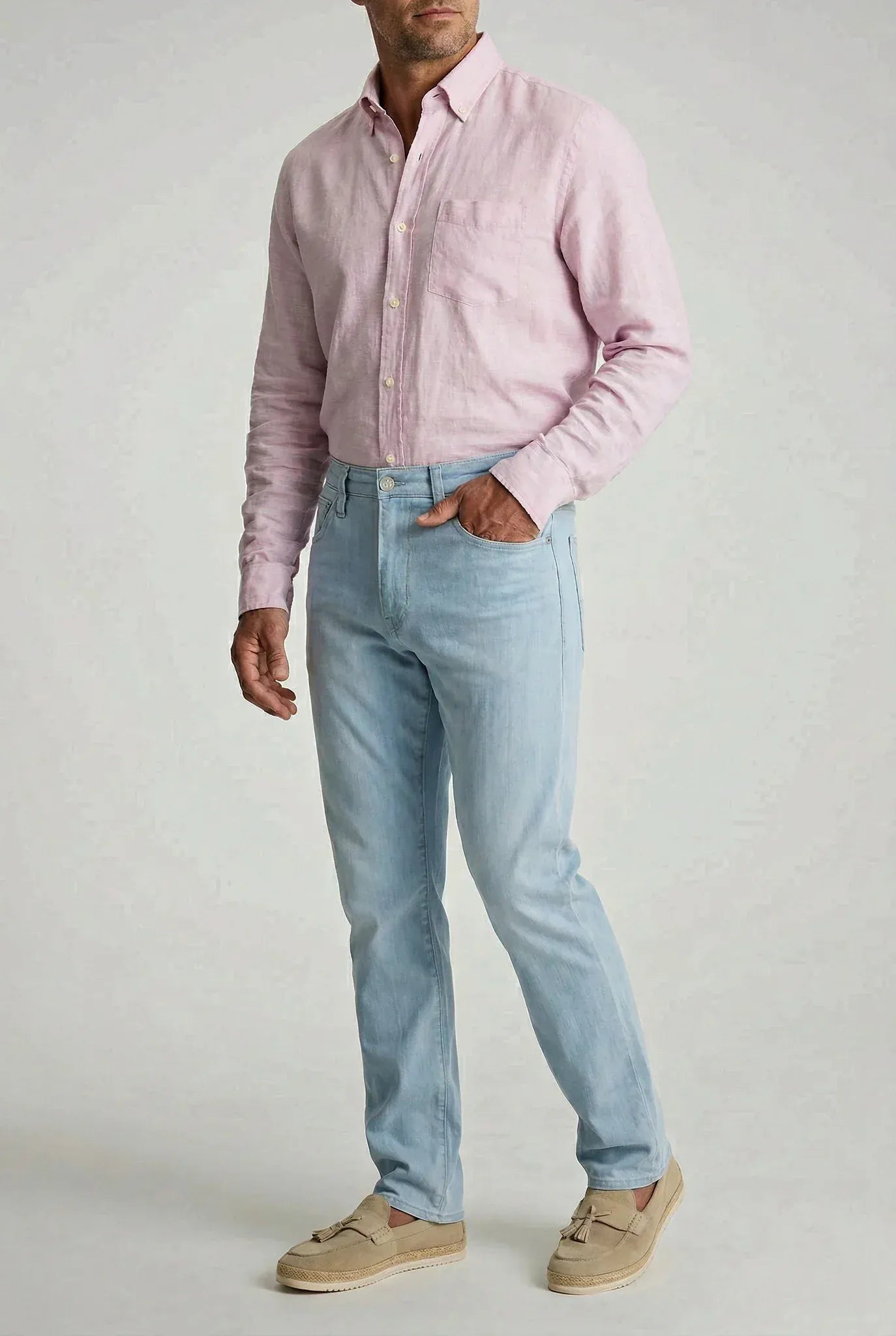 34 Heritage Denim Charisma Relaxed Straight Jeans In Bleach Kona