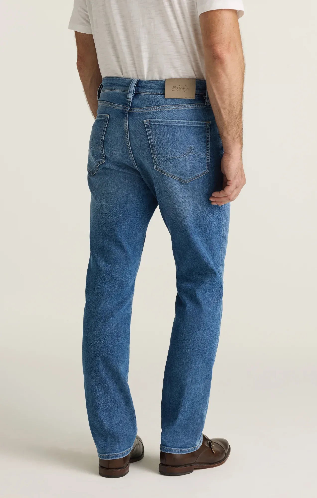 34 Heritage Denim Charisma Relaxed Straight Jeans in Light Brushed Aerodenim
