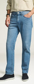 34 Heritage Denim Charisma Relaxed Straight Jeans in Mid Blue Kona