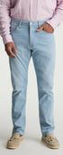 34 Heritage Denim Courage Straight Leg Jeans In Bleach Kona