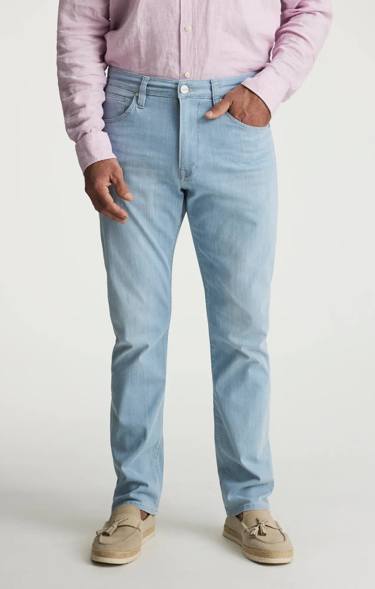34 Heritage Denim Courage Straight Leg Jeans In Bleach Kona