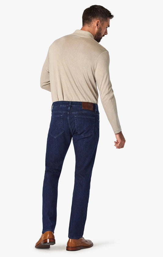 34 Heritage Denim Courage Straight Leg Jeans In Dark Midnight Brushed Urban