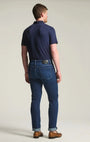 34 Heritage Denim Courage Straight Leg Jeans in Indigo Brushed Organic Ultra